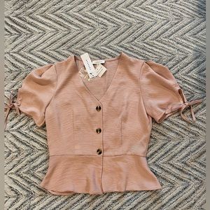 TOPSHOP Blush Crop Top